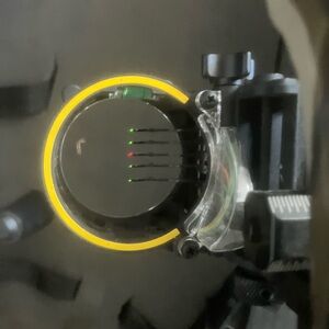 Trophy Ridge 5 pin LEFT HANDED Black Optical Sight with Green/Red Fiber Pins